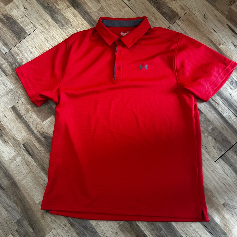 Under Armour Men's Bright Red Polo